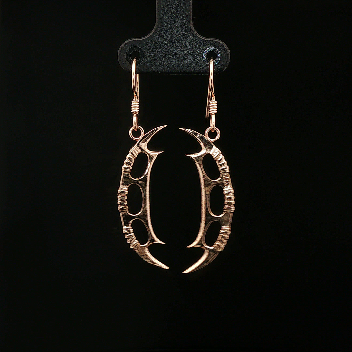 Battle Oath Blade Dangle Earrings in Antique Bronze - Le Dragon Argenté
