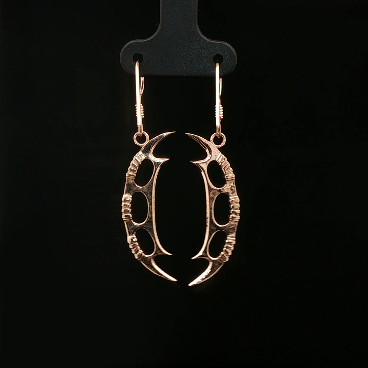 Battle Oath Blade Dangle Earrings in Antique Bronze - Le Dragon Argenté