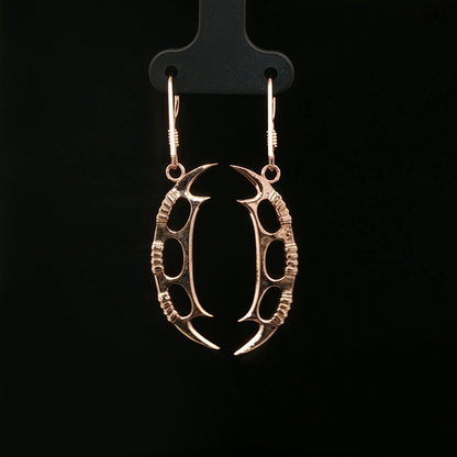 Battle Oath Blade Dangle Earrings in Antique Bronze - Le Dragon Argenté