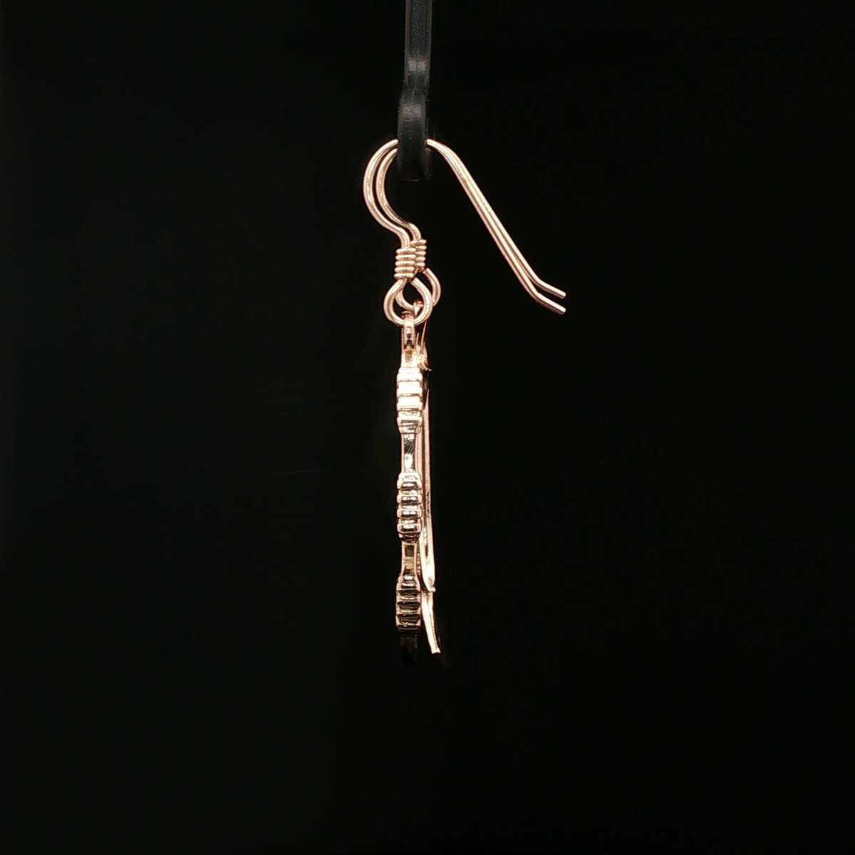 Battle Oath Blade Dangle Earrings in Antique Bronze - Le Dragon Argenté