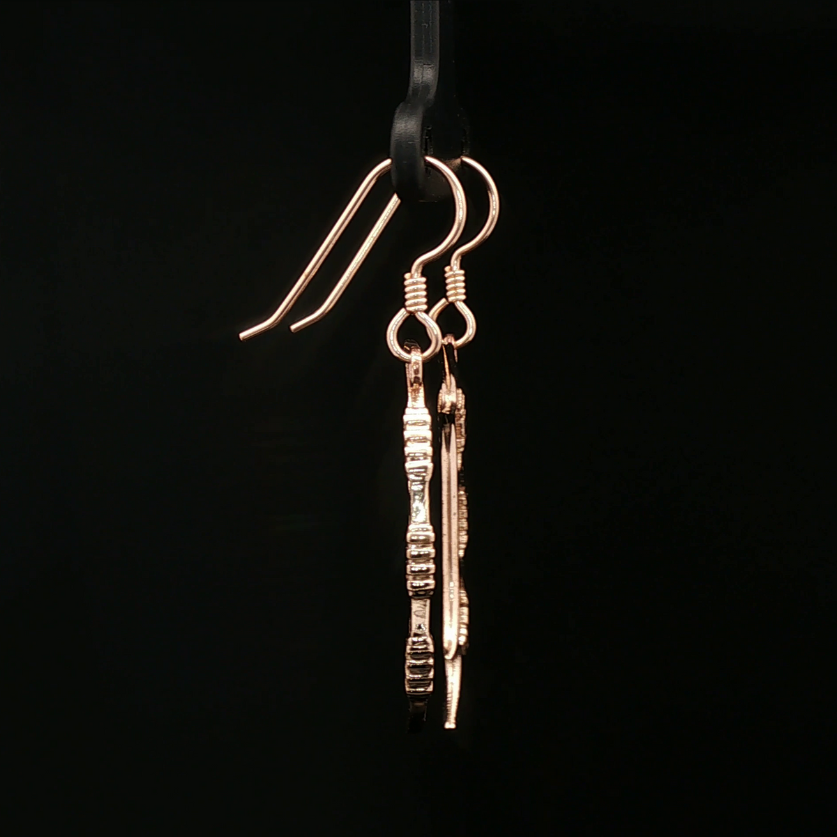 Battle Oath Blade Dangle Earrings in Antique Bronze - Le Dragon Argenté
