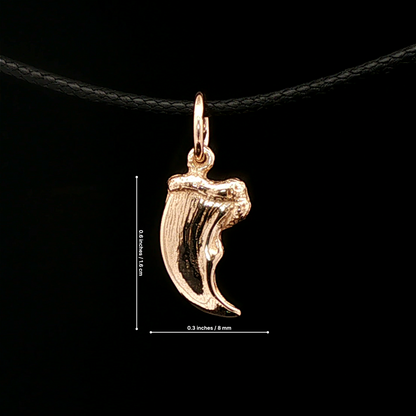 Bear Claw Charm Pendant in Antique Bronze - Le Dragon Argenté