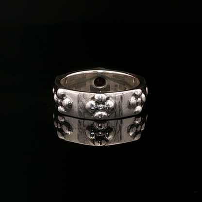 Braidless Howls Moving Castle Ring in Sterling Silver with Natural Gemstones - Le Dragon Argenté