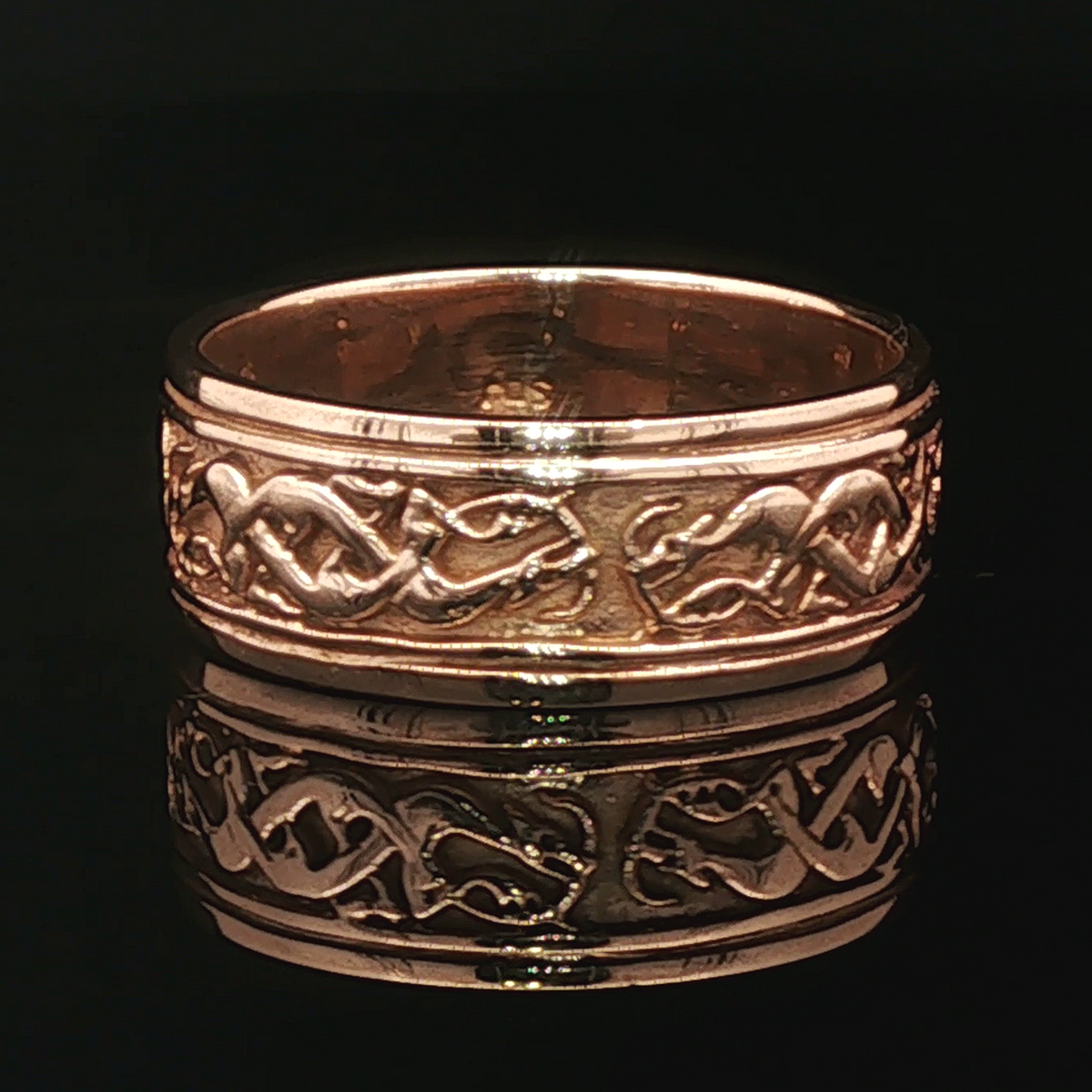 Celtic Hound Band In Antique Bronze - Le Dragon Argenté