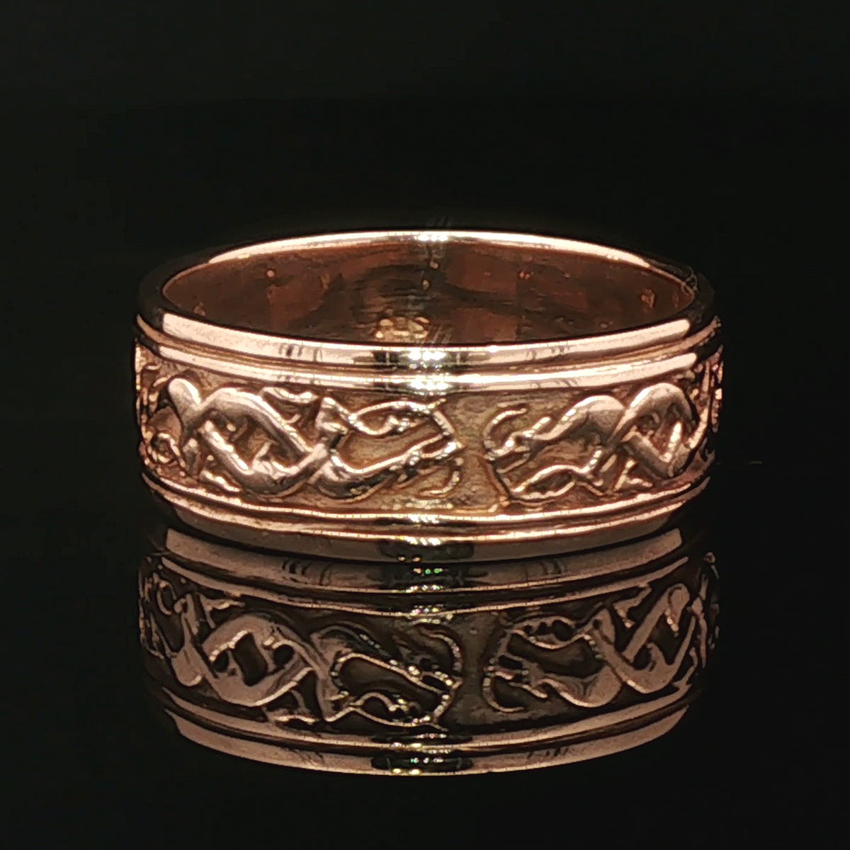 Celtic Hound Band In Antique Bronze  - Le Dragon Argenté