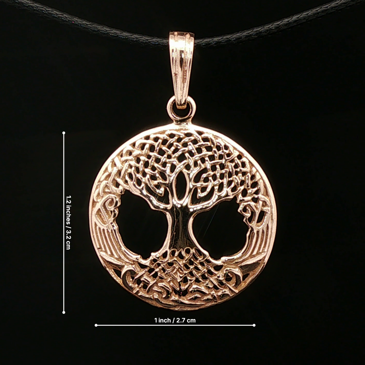 Celtic Tree of Life Pendant in Antique Bronze - Le Dragon Argenté