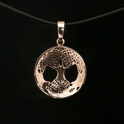 Celtic Tree of Life Pendant in Antique Bronze - Le Dragon Argenté
