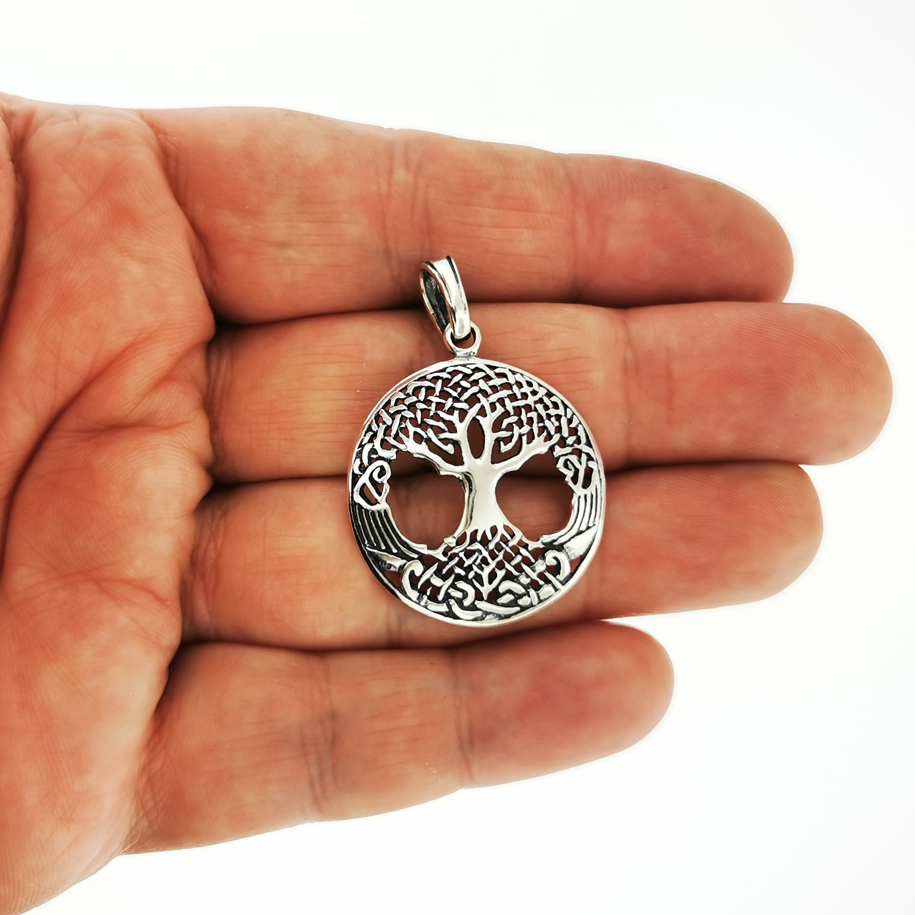 Tree of Life Pendant in Sterling Silver, Yggdrasil Tree Pendant, Wicca Silver Jewelry, Silver Wican Jewelry, Wiccan Jewelry, Silver Pagan Pendant, Pagan Pendant, Silver Esoteric Jewelry, Esoteric Jewelry, Silver Tree Of Life Pendant, Tree Of Life Pendant, Yggdrasil Silver Pendant, Yggdrasil Pendant, Silver Witch Pendant, World Tree Pendant, Tree Pendant, Pagan Pendant