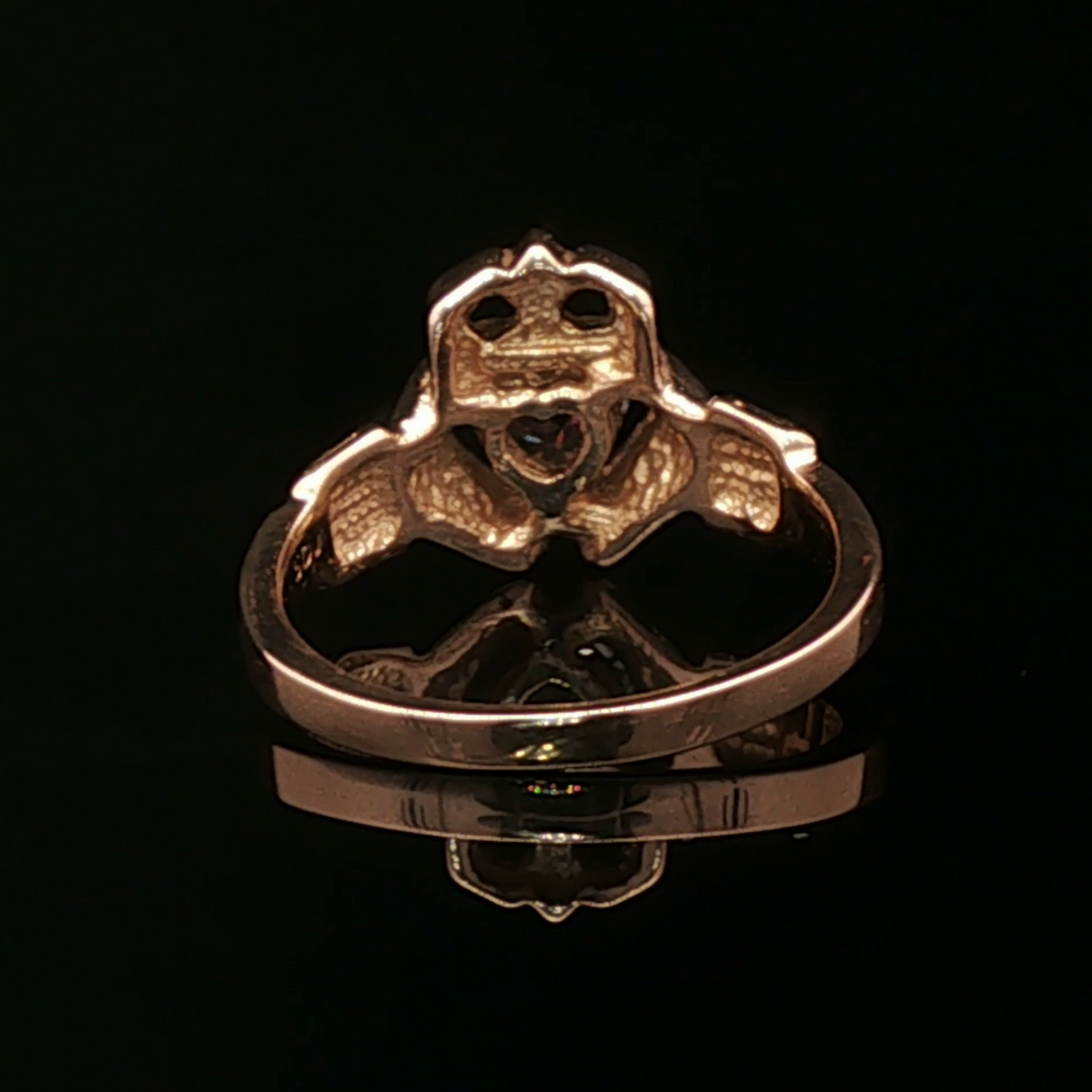 Personalized Claddagh Ring Birthstone Custom Irish Jewelry Celtic Design Antique Bronze Metal CZ Heart Stone Faceted Gemstone Perfect Birthday Gift Anniversary Present Heritage Celebration Handmade Quality Construction Traditional Symbol