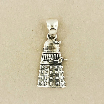 Dalek Pendant in Sterling Silver or Antique Bronze, Dr Who Pendant, Sci-Fi Pendant, Exterminate Pendant, Dr. Who Silver Pendant, Silver Geek Jewelry, Silver Dalek Pendant, Dr Who Jewelry, Sci-Fi Jewelry, Geeky Silver Pendant, Dr Who Dalek Pendant