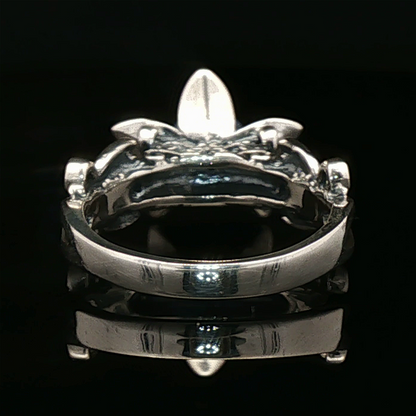 Elven Flower Birthstone Ring in Sterling Silver  - Le Dragon Argenté