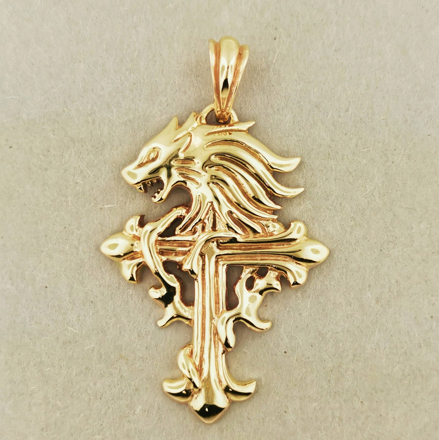 Final Fantasy 8 Squall Griever Pendant in Gold