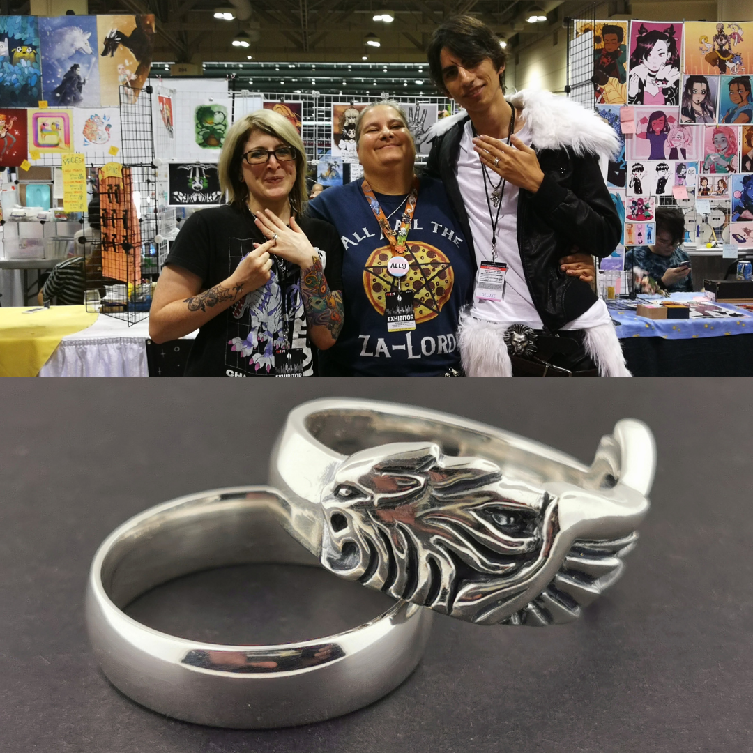 Final Fantasy 8 Squall ring set, The first couple to get a set of handmade Final Fantasy 8 Squall ring set