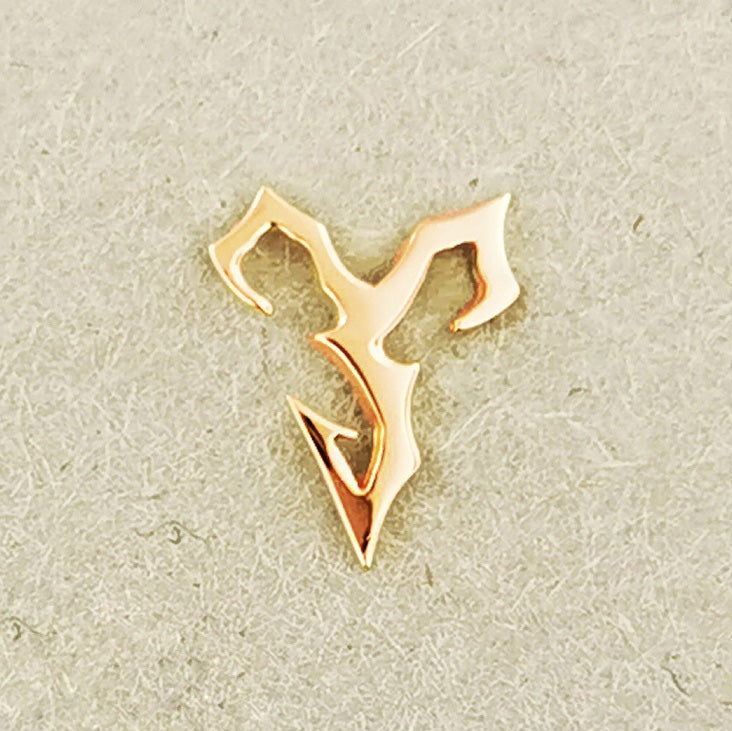 Final Fantasy X Tidus Single Stud Earring in pink Gold, Final Fantasy X Stud Earrings, FFX Tidus Stud Earrings, Final Fantasy 10 Earrings, Gold Tidus Earring, Final Fantasy Jewelry, Gamer Girl Jewelry, Gold Tidus Earring, Gold Gamer Earring, Final Fantasy 10 Earrings