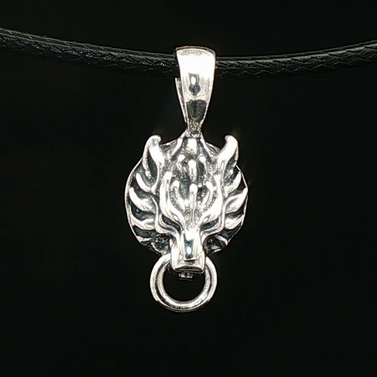 Final Fantasy 7 Fenrir Wolf Charm Pendant - Le Dragon Argenté