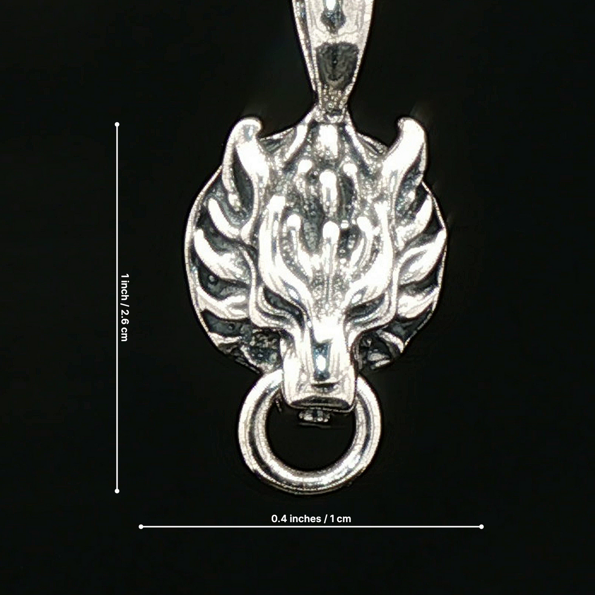 Final Fantasy 7 Fenrir Wolf Charm Pendant - Le Dragon Argenté