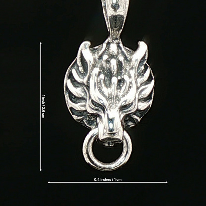 Final Fantasy 7 Fenrir Wolf Charm Pendant - Le Dragon Argenté