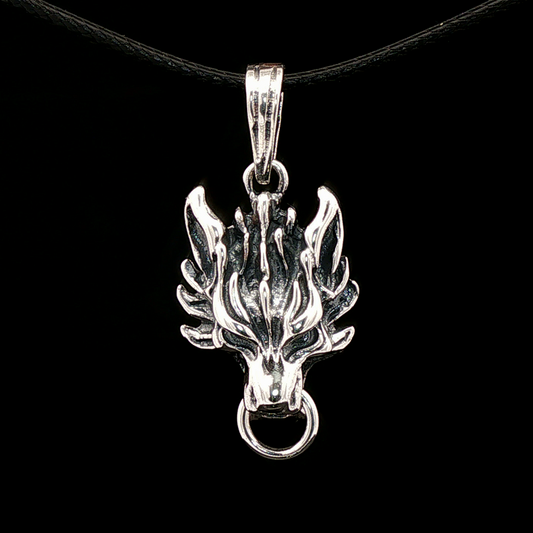 Final Fantasy 7 Fenrir Wolf Pendant - Le Dragon Argenté