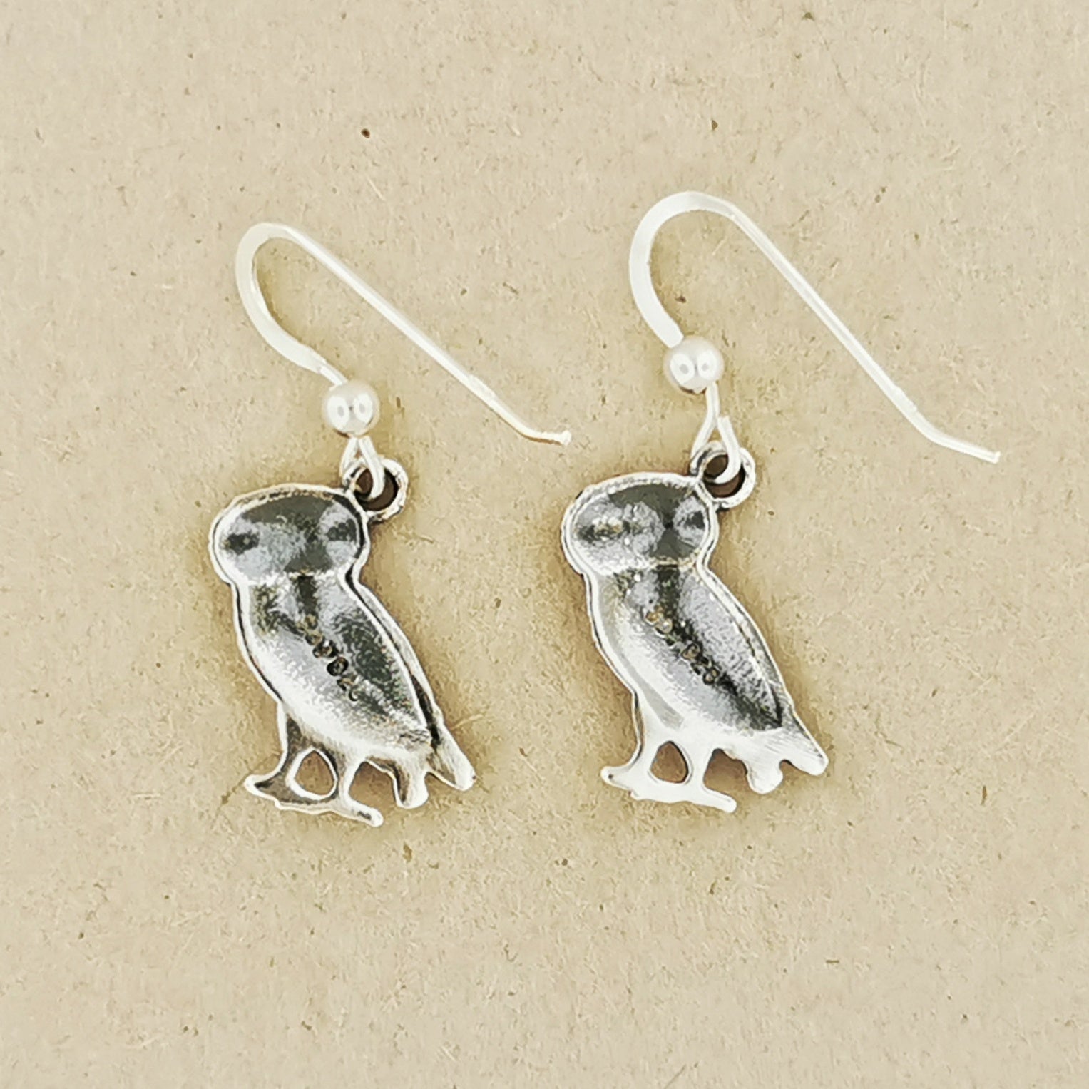 Hellenic Owl Earrings in Sterling Silver, Silver Owl Earrings, Hellenic Owl Earrings, Owl Of Athena Earrings, Silver Owls Earrings, Silver Owl Charms, Owl Of Wisdom Earrings, Small Owl Earrings, Owl Charm Earrings, Barn Owl Earrings, Owl Lover Gift