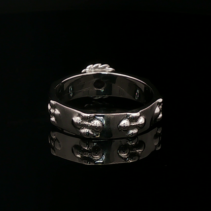 Howls Calcifer Ring in Stainless Steel with Imitation Birthstone - Le Dragon Argenté
