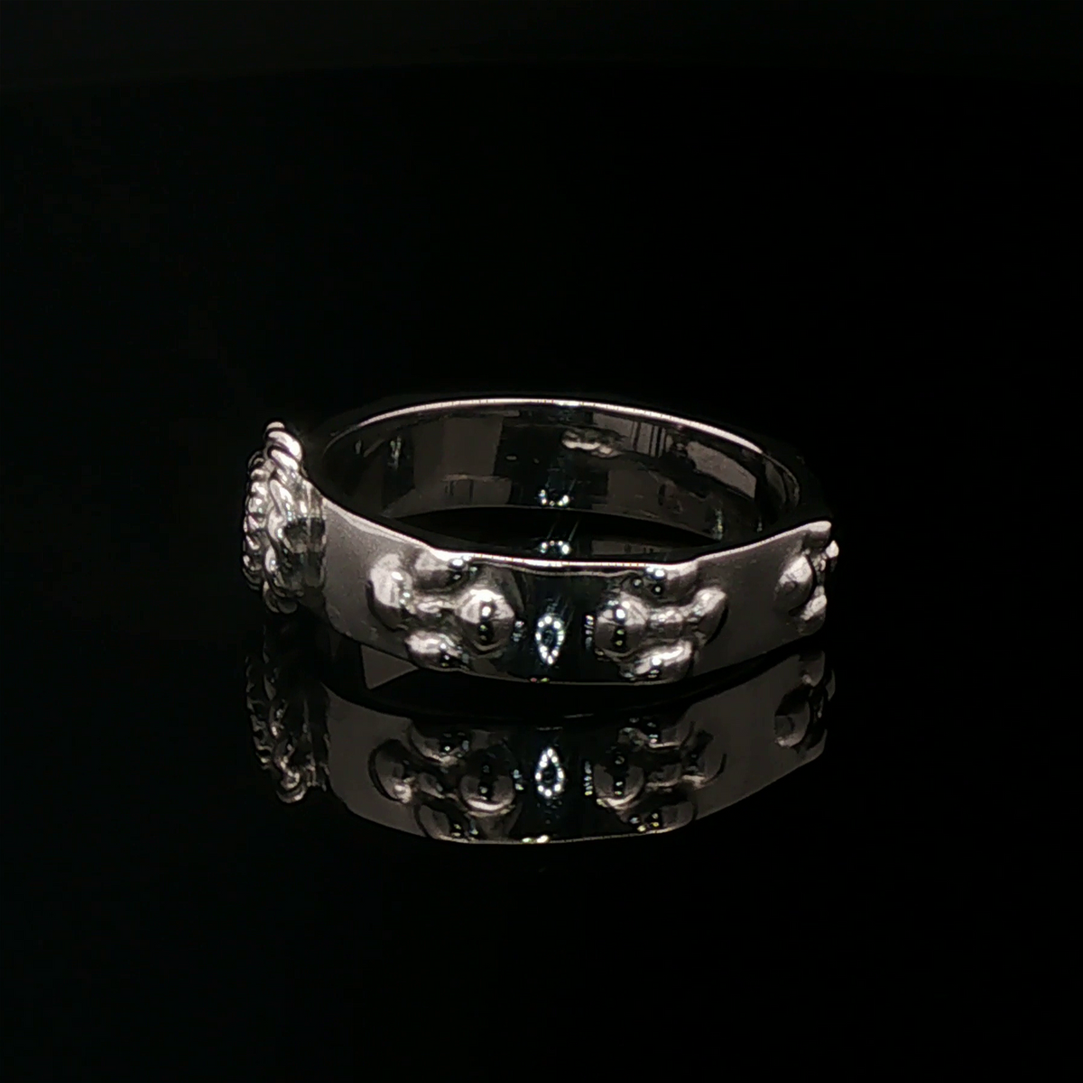 Howls Calcifer Ring in Stainless Steel with Imitation Birthstone - Le Dragon Argenté