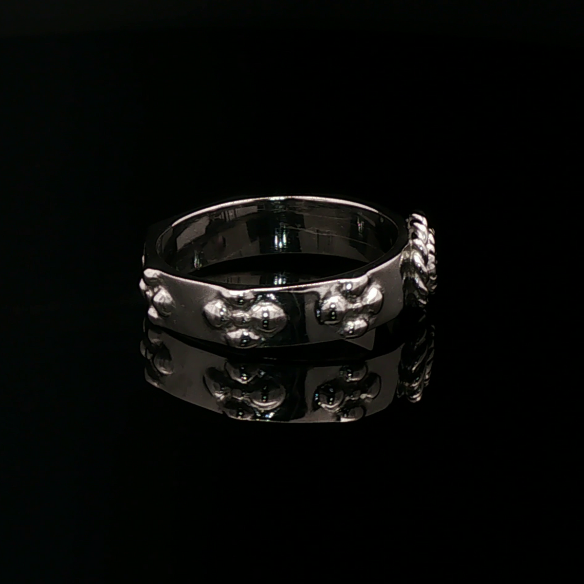 Howls Calcifer Ring in Stainless Steel with Imitation Birthstone - Le Dragon Argenté