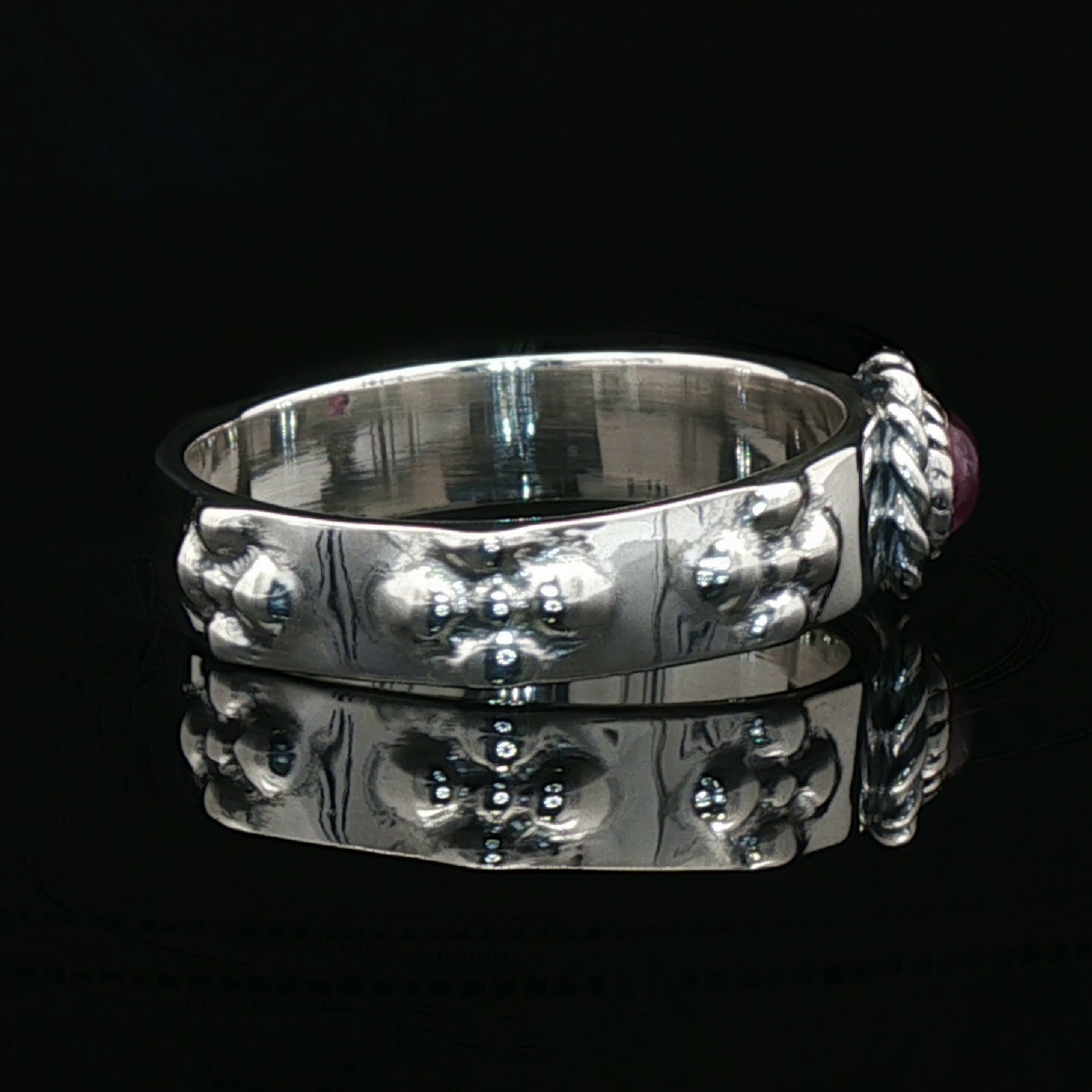 Howls Moving Castle Ring in Sterling Silver with Natural Gemstone - Le Dragon Argenté