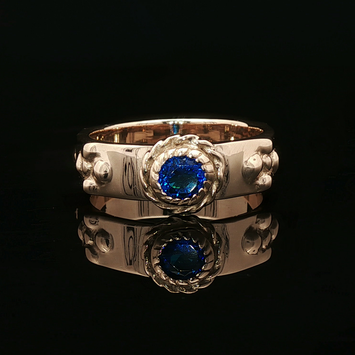 Howls Moving Castle Ring in Antique Bronze with Natural Gemstones - Le Dragon Argenté