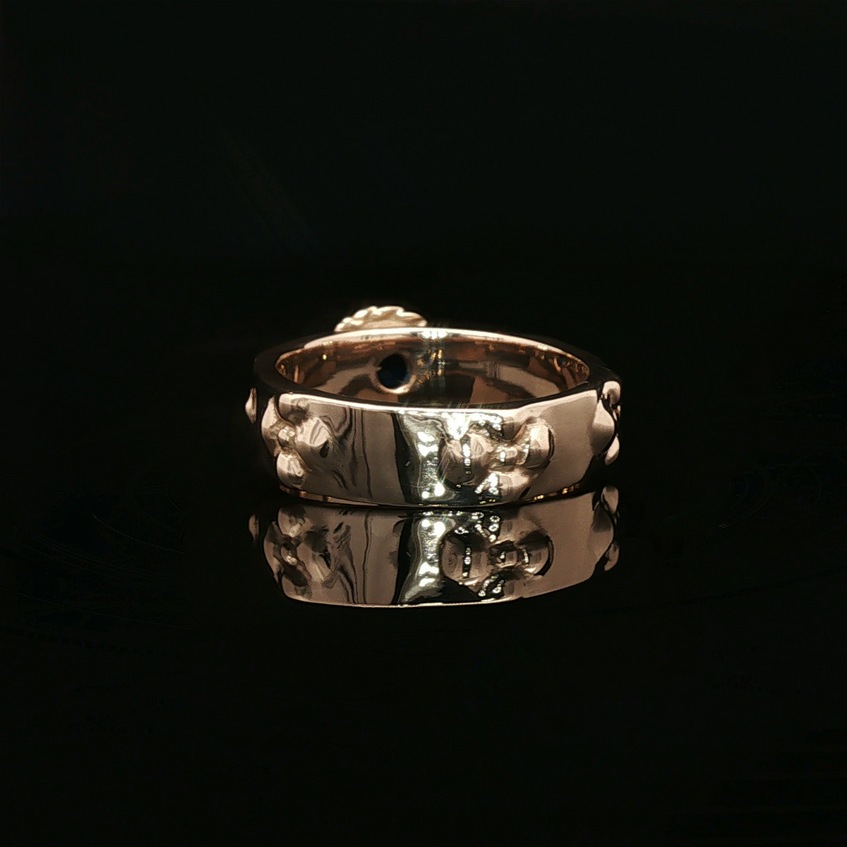 Howls Moving Castle Ring in Antique Bronze with Natural Gemstones - Le Dragon Argenté
