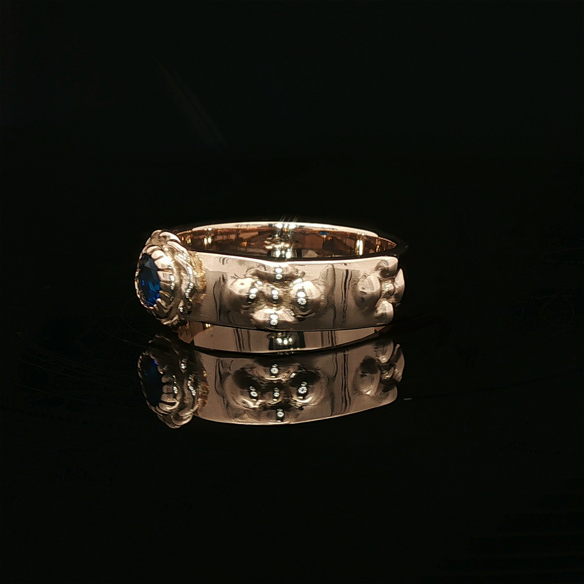Howls Moving Castle Ring in Antique Bronze with Natural Gemstones - Le Dragon Argenté