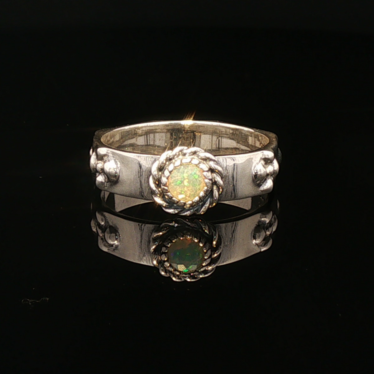Howls Moving Castle Ring in Sterling Silver with Natural Gemstone - Le Dragon Argenté