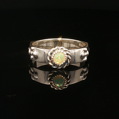 Howls Moving Castle Ring in Sterling Silver with Natural Gemstone - Le Dragon Argenté