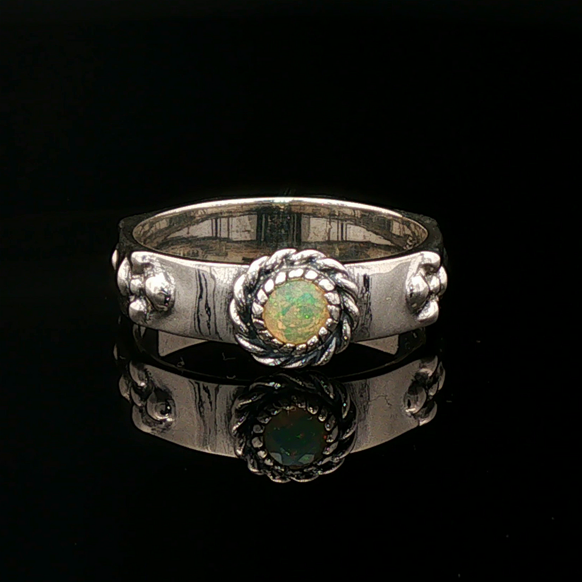 Howls Moving Castle Ring in Sterling Silver with Natural Gemstone - Le Dragon Argenté