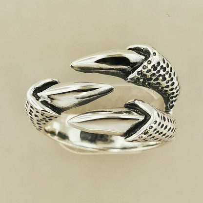 Adjustable Dragon Claw Ring in Sterling Silver