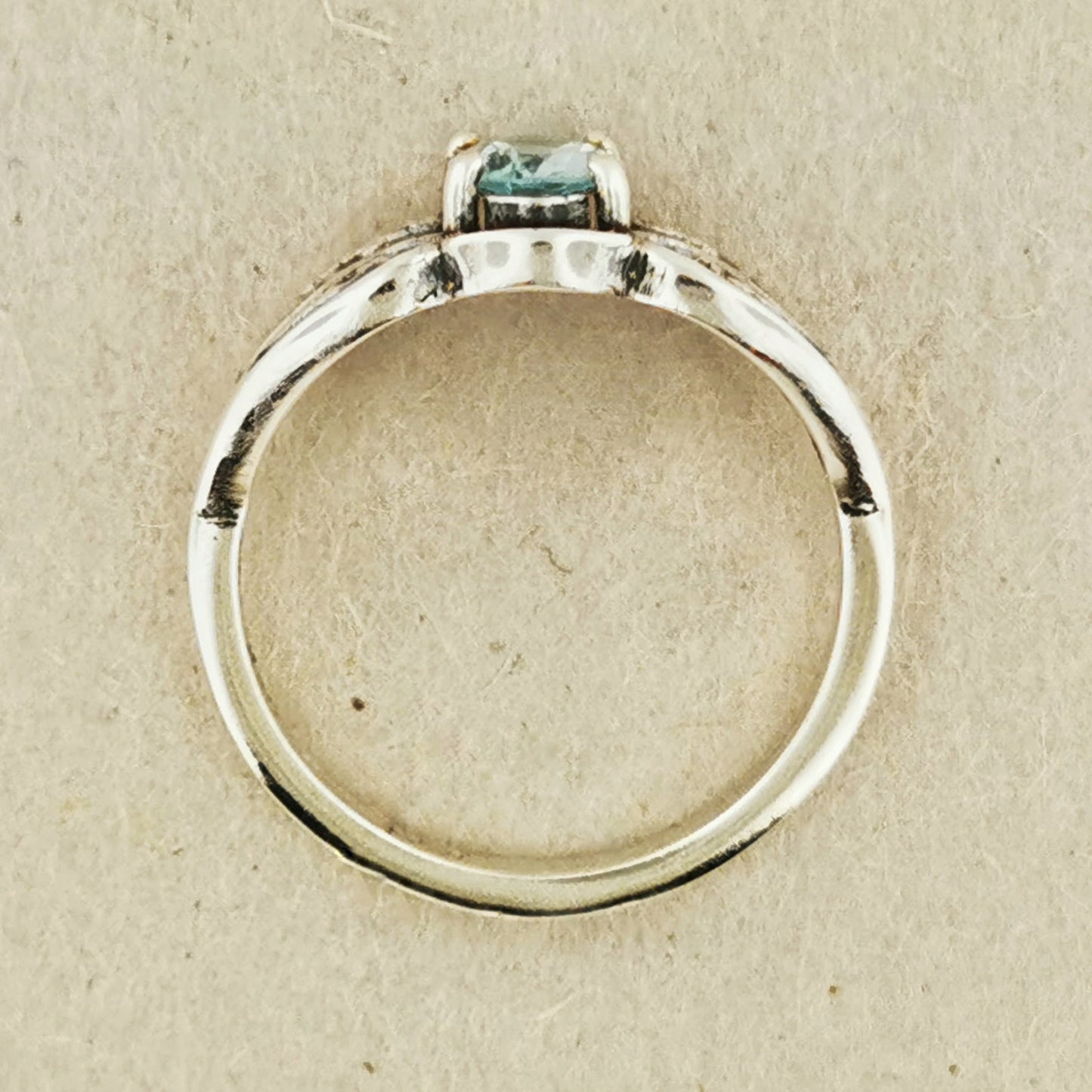 Filigree Birthstone Ring in Sterling Silver