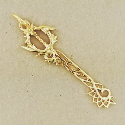 Kingdom Hearts Combined Keyblade Pendant in Gold