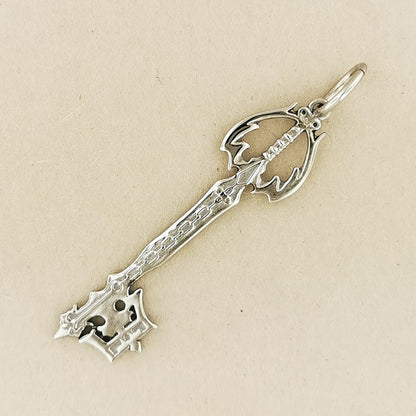 Kingdom Hearts Oblivion Keyblade Pendant in Stainless Steel, KH Keyblade Pendant, Video Game Pendant, Oblivion keyblade pendant, kingdom hearts jewelry, kingdom hearts pendant, kingdom hearts cosplay, video game jewelry, stainless steel keyblade