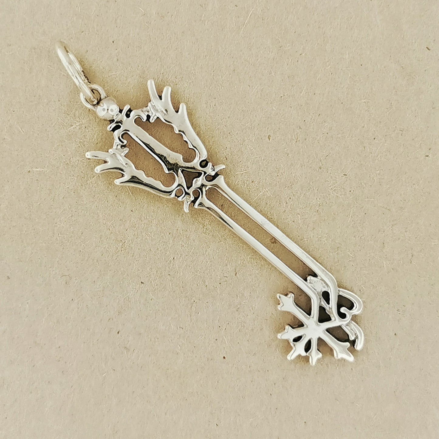 Kingdom Hearts Oathkeeper Keyblade Pendant in Sterling Silver, KH Keyblade Pendant, Video Game Pendant, video game necklace, angel keyblade pendant, kingdom hearts jewelry, kingdom hearts pendant, kingdom hearts cosplay