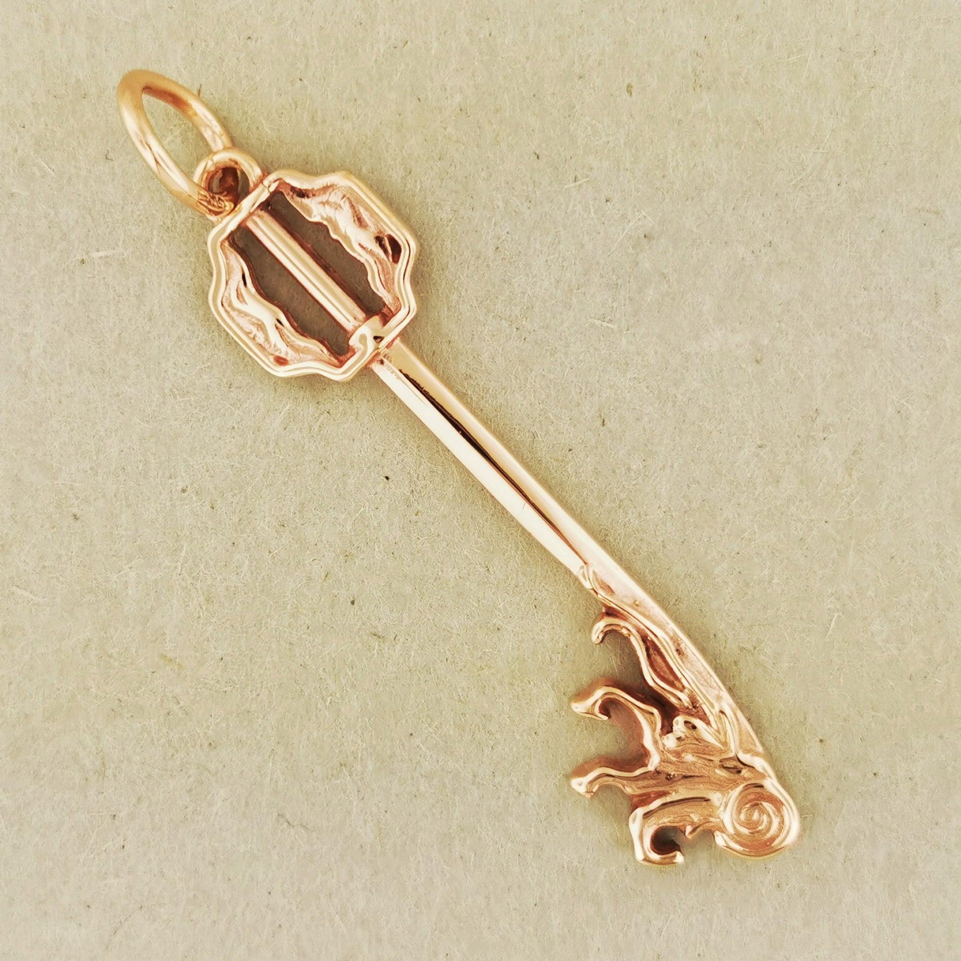 Kingdom Hearts One Winged Angel Keyblade Pendant in Pink Gold, Video Game Jewelry, Video Game Jewellery,  Gold Video Game Pendant, Gold Video Game Pendant, Gold KH Keyblade Pendant, Gold Keyblade Pendant, One Winged Angel Keyblade Pendant, Gold Keyblade, Kingdom Hearts Keyblade Pendant