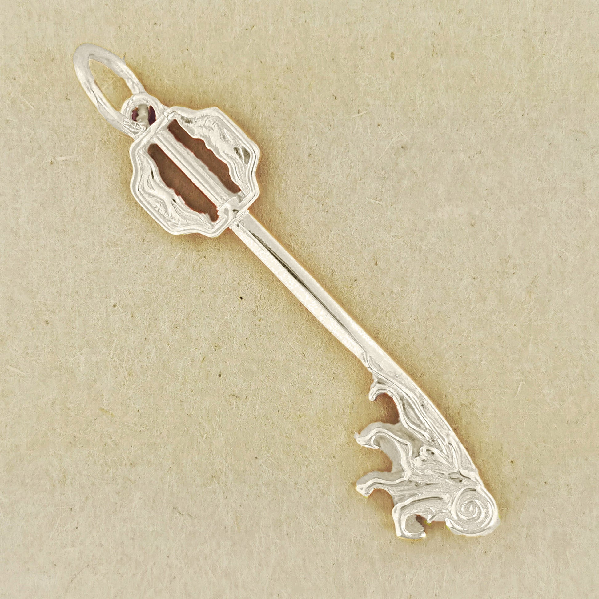 Kingdom Hearts One Winged Angel Keyblade Pendant in White Gold, Video Game Jewelry, Video Game Jewellery,  Gold Video Game Pendant, Gold Video Game Pendant, Gold KH Keyblade Pendant, Gold Keyblade Pendant, One Winged Angel Keyblade Pendant, Gold Keyblade, Kingdom Hearts Keyblade Pendant