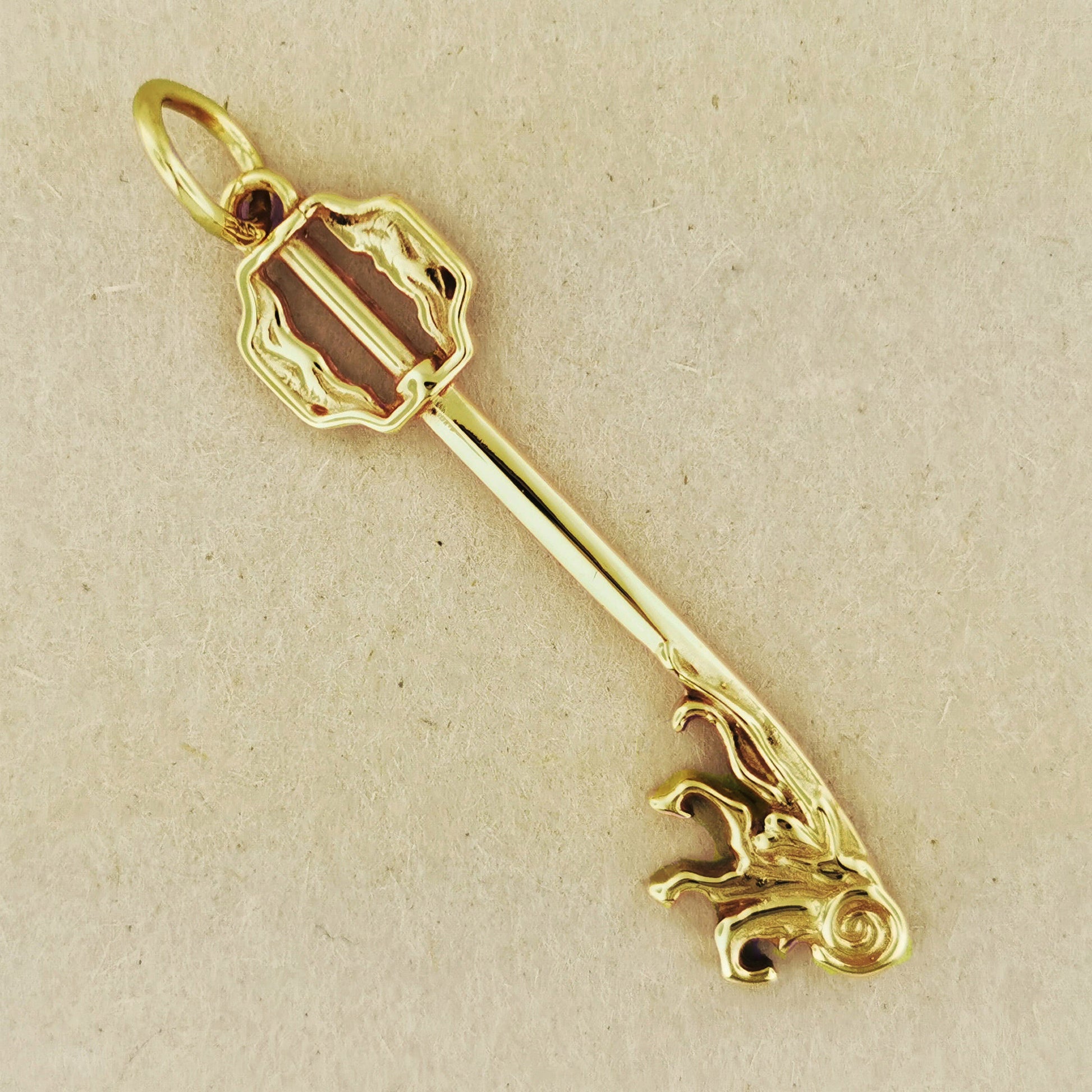 Kingdom Hearts One Winged Angel Keyblade Pendant in Yellow Gold, Video Game Jewelry, Video Game Jewellery,  Gold Video Game Pendant, Gold Video Game Pendant, Gold KH Keyblade Pendant, Gold Keyblade Pendant, One Winged Angel Keyblade Pendant, Gold Keyblade, Kingdom Hearts Keyblade Pendant