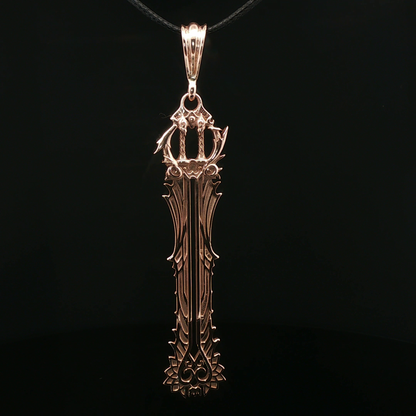 Kingdom Hearts Full Combined Keyblade Pendant in Antique Bronze - Le Dragon Argenté