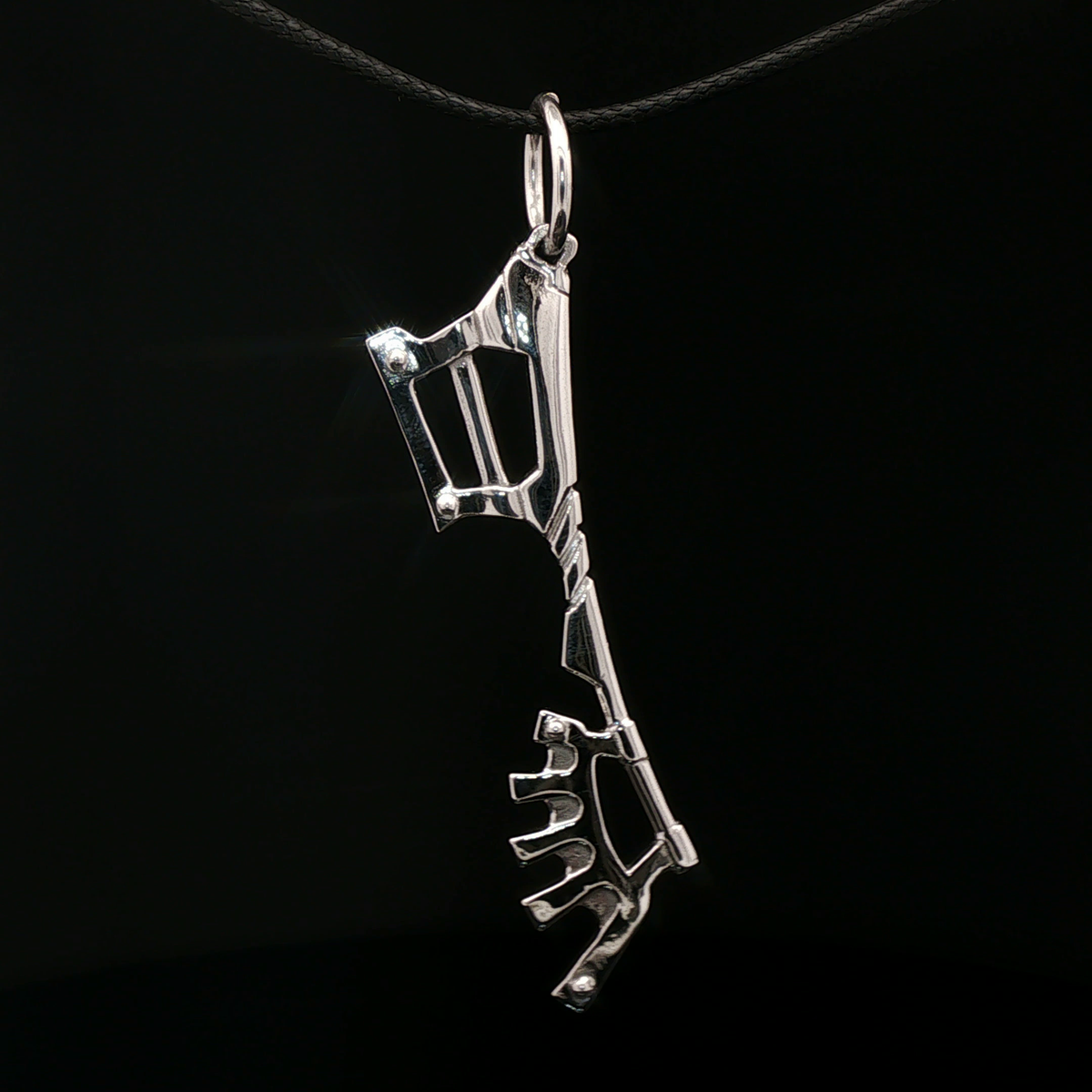 Kingdom Hearts Wayward Wind Keyblade pendant for fans, handmade in sterling silver, antique bronze, or stainless steel by Le Dragon Argenté