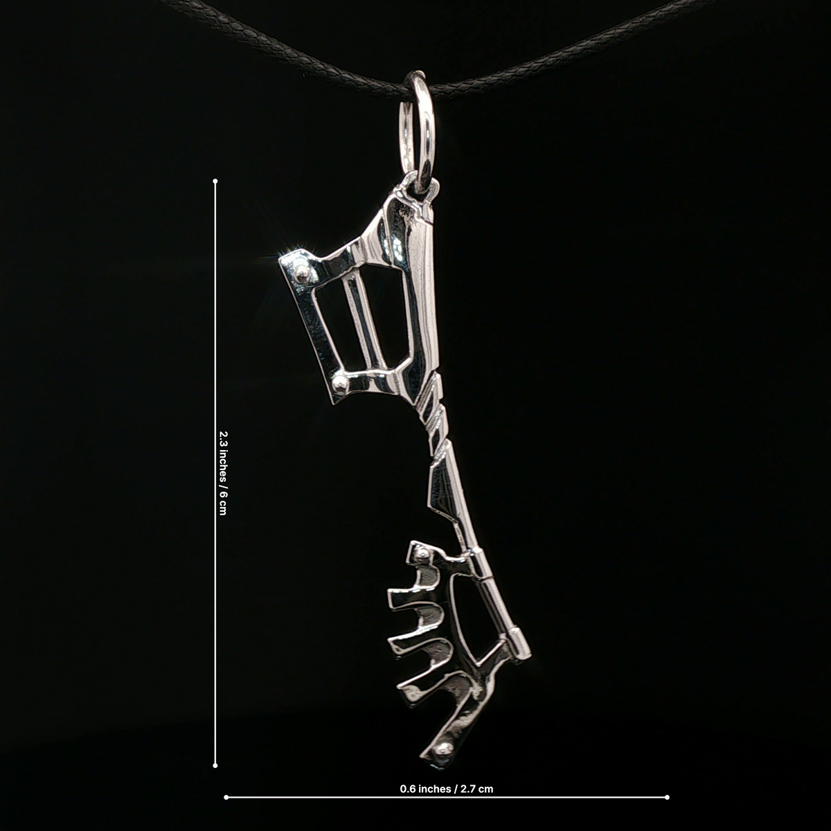 Kingdom Hearts Wayward Wind Keyblade pendant for fans, handmade in sterling silver, antique bronze, or stainless steel by Le Dragon Argenté