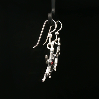 Krull Glaive Earrings in Sterling Silver - Le Dragon Argenté