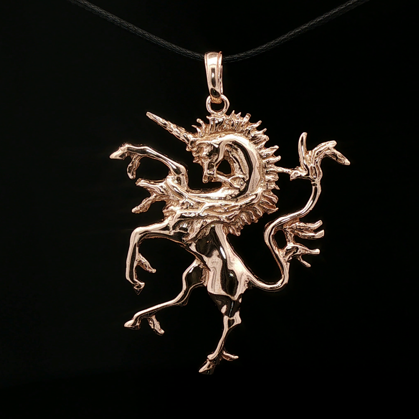 Large Renaissance Unicorn Pendant - Le Dragon Argenté