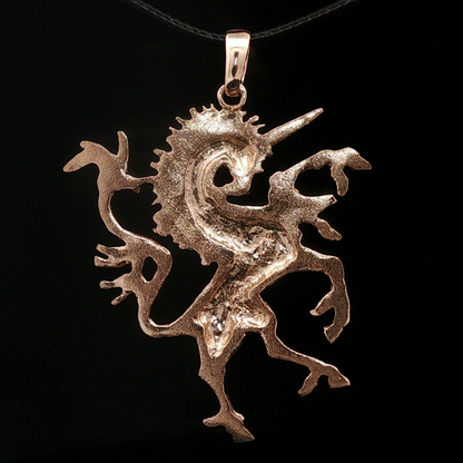 Large Renaissance Unicorn Pendant - Le Dragon Argenté