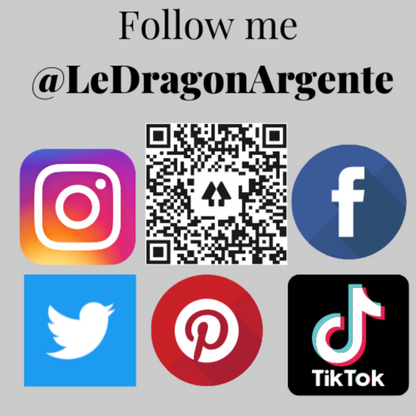 Follow Le Dragon Argente On Social Media, Social Media Links Le Dragon Argente, Tiktok, Facebook, Twitter, Instagram, Pinterest, @LeDragonArgente