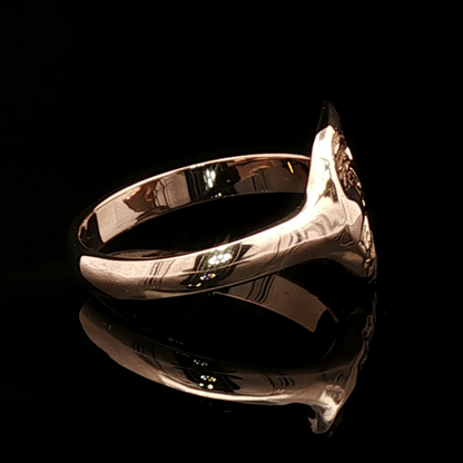 Man In The Moon Adjustable Ring In Sterling Silver Or Antique Bronze - Le Dragon Argenté