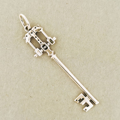 Master Defender Keyblade Pendant in 
 white gold, Master Defender Keyblade Pendant, gold Keyblade Pendant,  gold Keyblade Pendant, Kingdom Hearts Jewellery, Kingdom Hearts Jewelry, Gamer Geek Pendant, Video Game Pendant, gold Video Game Pendant, gold Key Pendant, keyblade pendant, kingdom hearts pendant